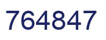 Number 764847 blue image