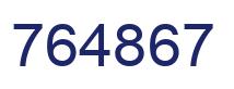 Number 764867 blue image