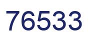 Number 76533 blue image