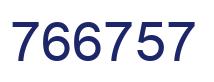 Number 766757 blue image