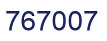 Number 767007 blue image