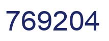 Number 769204 blue image
