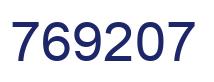 Number 769207 blue image