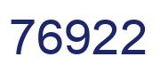 Number 76922 blue image