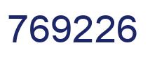 Number 769226 blue image