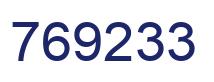 Number 769233 blue image
