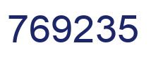 Number 769235 blue image
