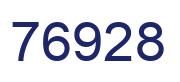 Number 76928 blue image