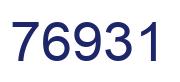 Number 76931 blue image