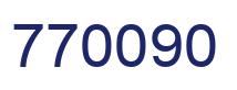 Number 770090 blue image
