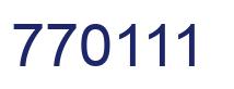 Número 770111 imagen azul