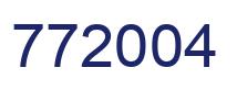 Number 772004 blue image