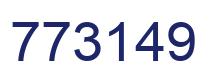 Number 773149 blue image