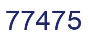Número 77475 imagen azul