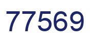 Number 77569 blue image