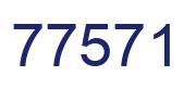 Number 77571 blue image