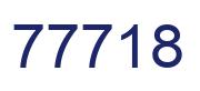 Number 77718 blue image