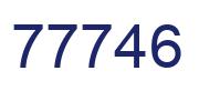 Number 77746 blue image