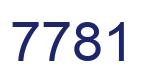Number 7781 blue image