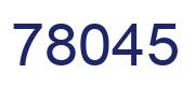 Number 78045 blue image