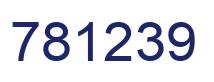 Number 781239 blue image