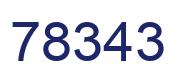 Number 78343 blue image