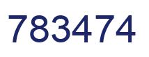 Number 783474 blue image