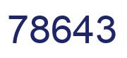 Number 78643 blue image