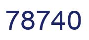 Number 78740 blue image