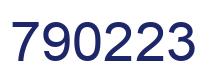 Número 790223 imagen azul