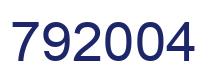 Number 792004 blue image