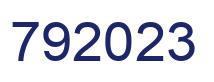 Number 792023 blue image