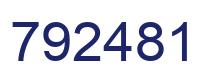 Number 792481 blue image