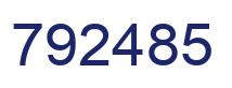 Number 792485 blue image