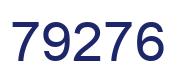 Número 79276 imagen azul