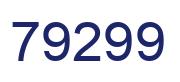 Number 79299 blue image