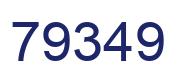 Number 79349 blue image