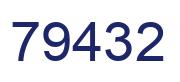 Number 79432 blue image