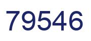 Number 79546 blue image
