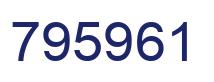 Number 795961 blue image