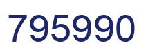 Number 795990 blue image