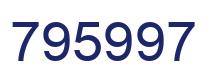 Number 795997 blue image