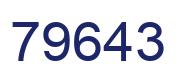 Número 79643 imagen azul