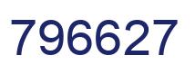 Number 796627 blue image
