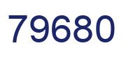Número 79680 imagen azul