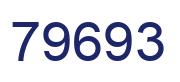 Number 79693 blue image