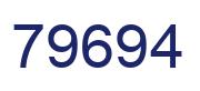 Number 79694 blue image
