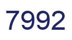 Number 7992 blue image
