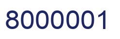 Number 8000001 blue image