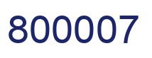 Number 800007 blue image